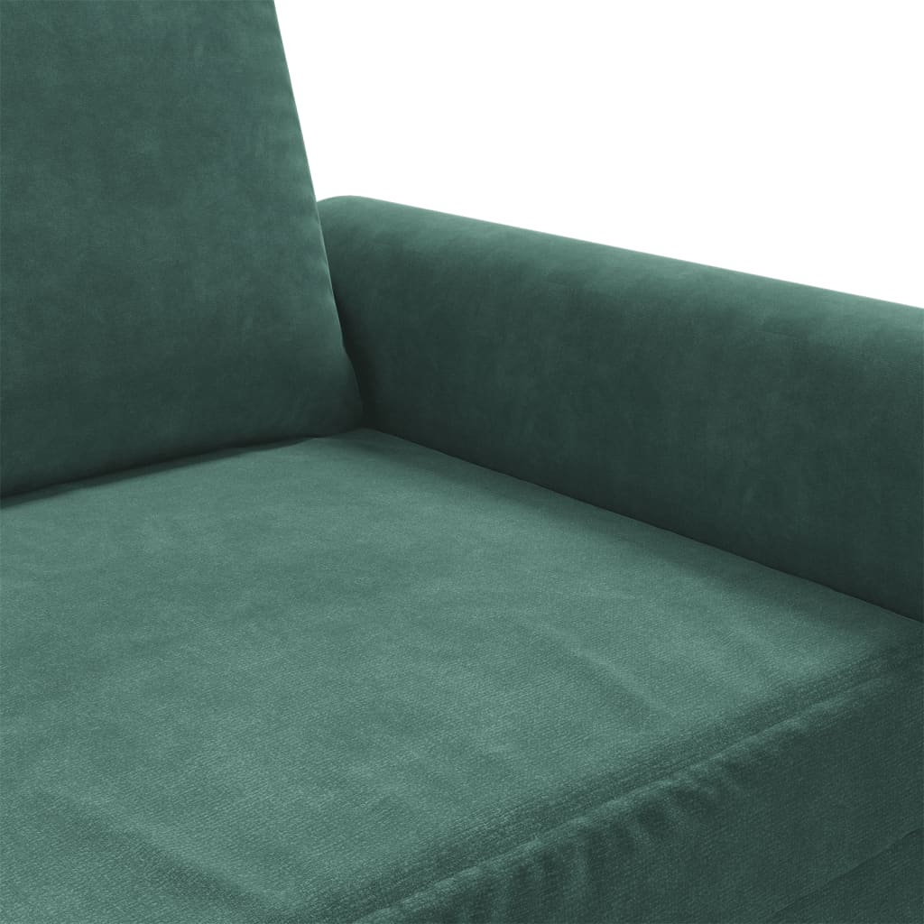 60 cm dark green velvet armchair