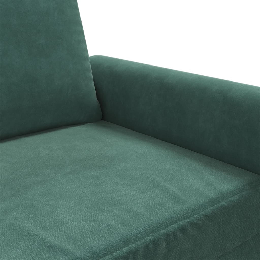 2-seater sofa 140 cm dark green velvet