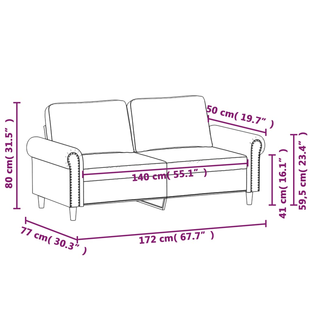 2-seater sofa 140 cm dark green velvet