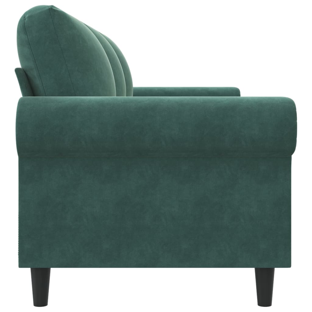 3-seater sofa 180 cm dark green velvet