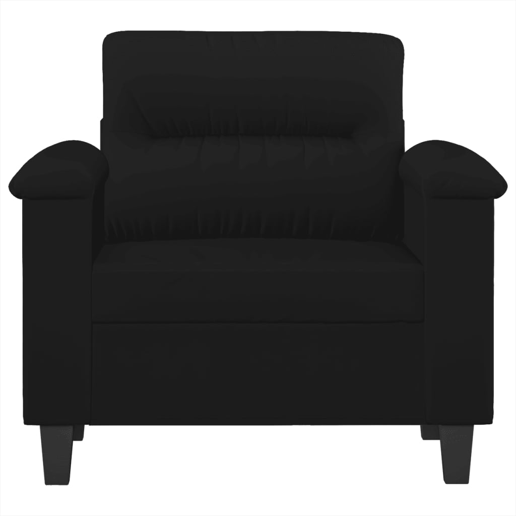 Poltrona 60 cm tecido de microfibra preto