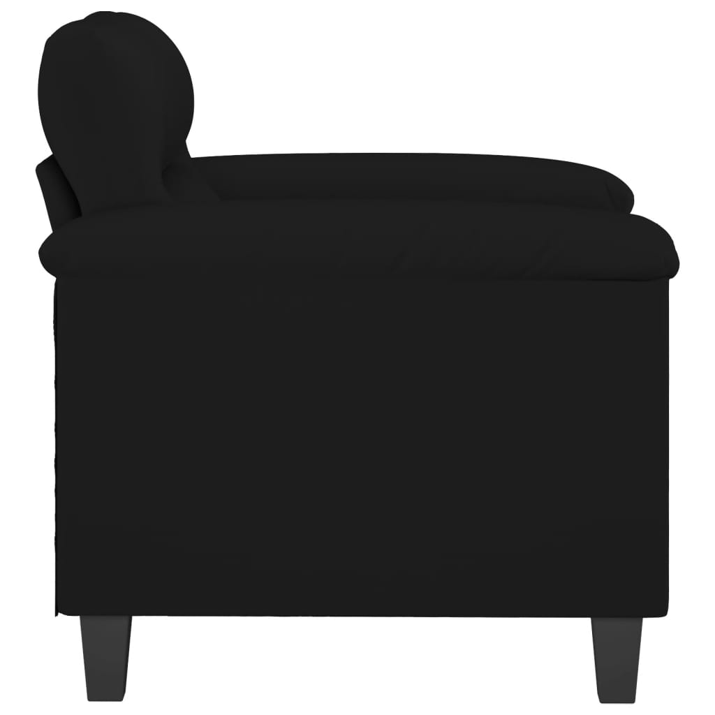 Poltrona 60 cm tecido de microfibra preto
