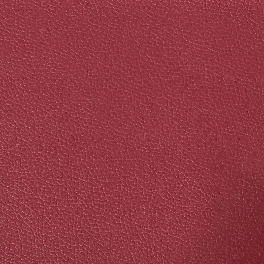 2-seater sofa 140 cm red faux leather