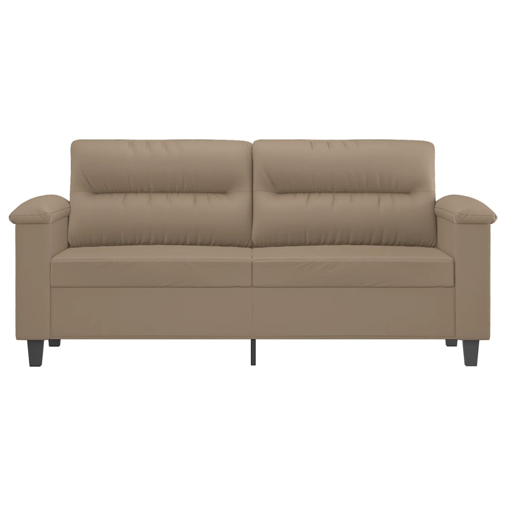 2-seater sofa 140 cm in cappuccino-colored faux leather