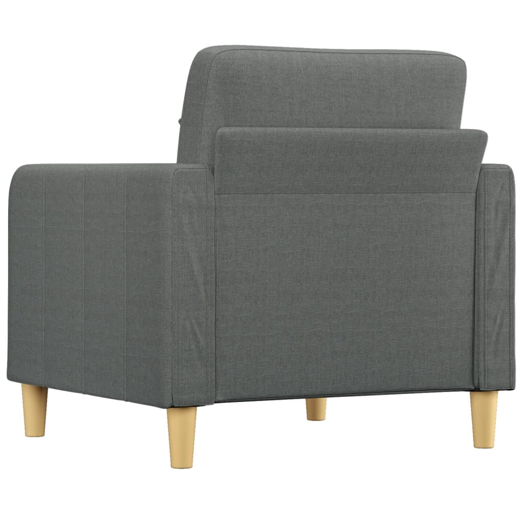 Poltrona 60 cm tecido cinzento-escuro