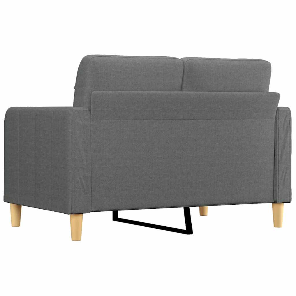 2-seater sofa in dark grey fabric 120 cm