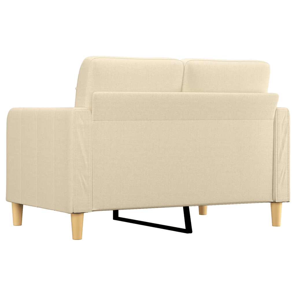 Sofá de 2 lugares tecido 120 cm cor creme