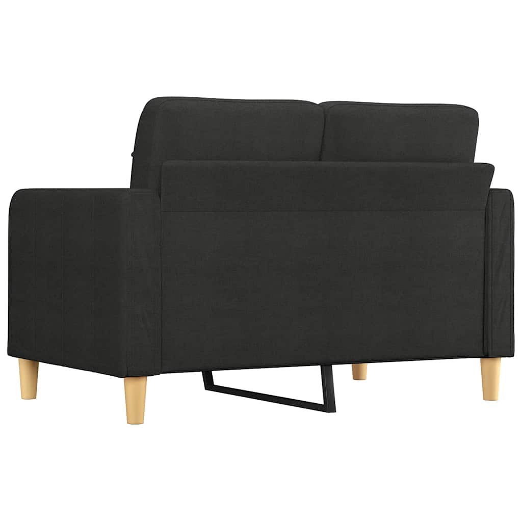 Sofá de 2 lugares tecido 120 cm preto
