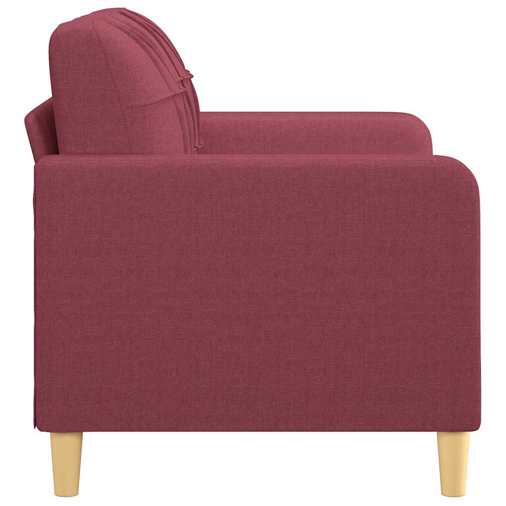 Sofá de 2 lugares tecido 120 cm vermelho tinto