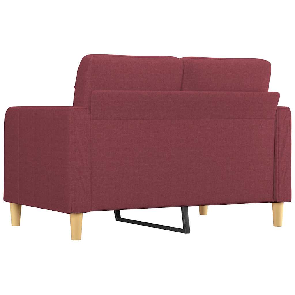 Sofá de 2 lugares tecido 120 cm vermelho tinto