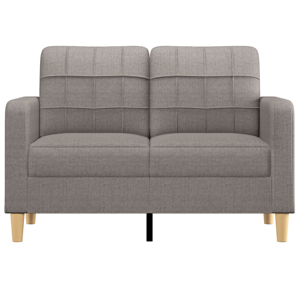 Sofá de 2 lugares tecido 120 cm cinzento-acastanhado