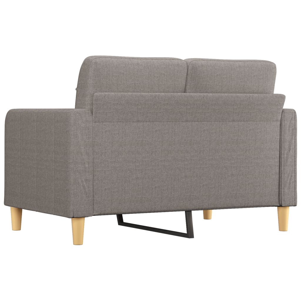 Sofá de 2 lugares tecido 120 cm cinzento-acastanhado