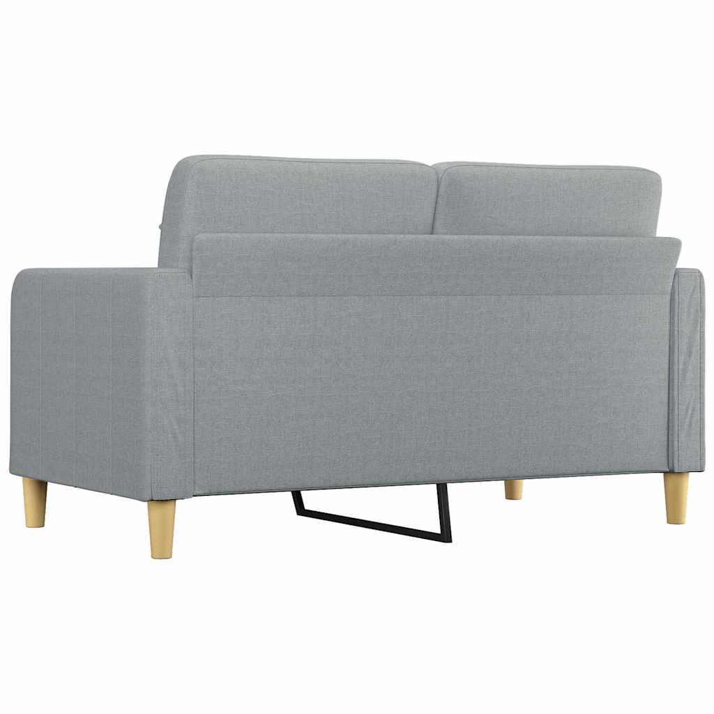 Sofá de 2 lugares em tecido 140 cm cinzento-claro