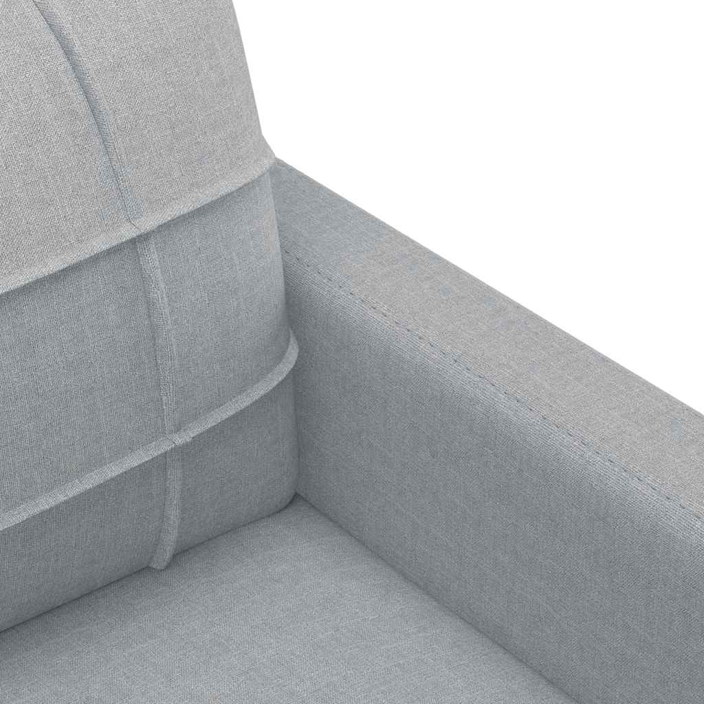 Sofá de 2 lugares em tecido 140 cm cinzento-claro