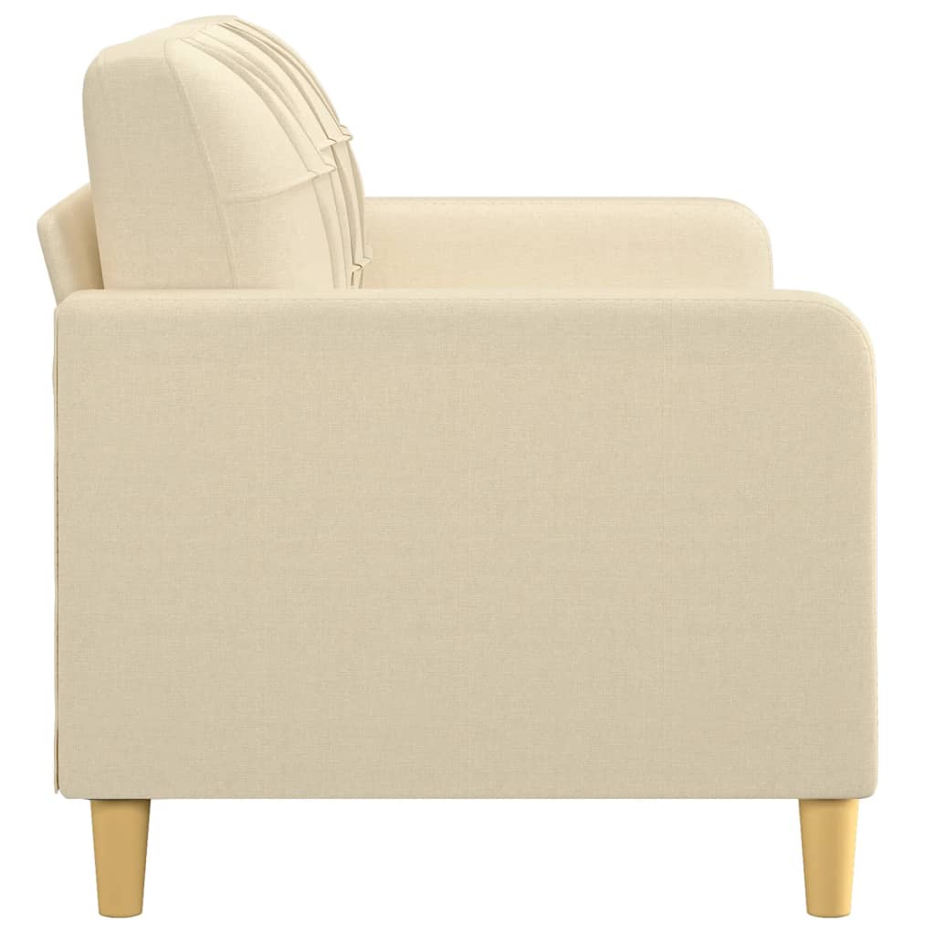 Sofá de 2 lugares tecido 140 cm cor creme