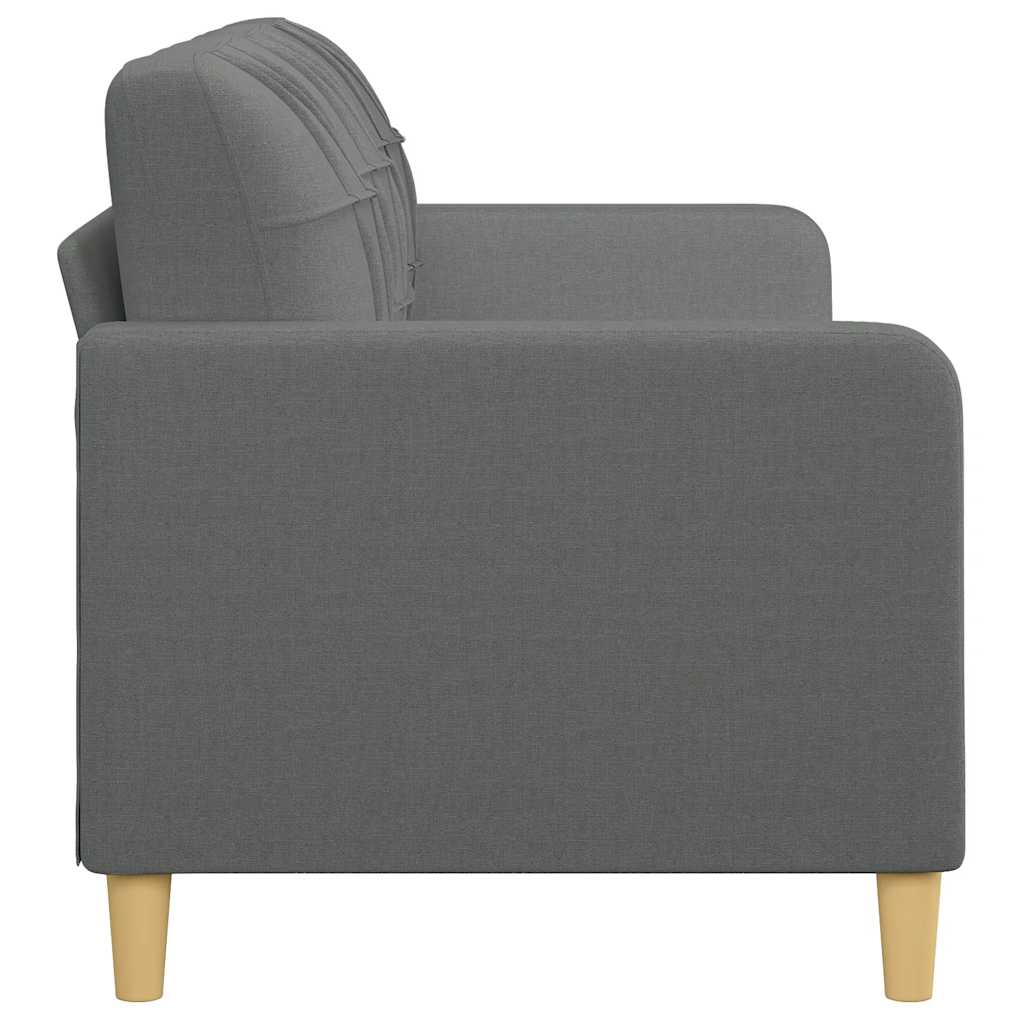 Sofá de 3 lugares 180 cm tecido cinza-escuro