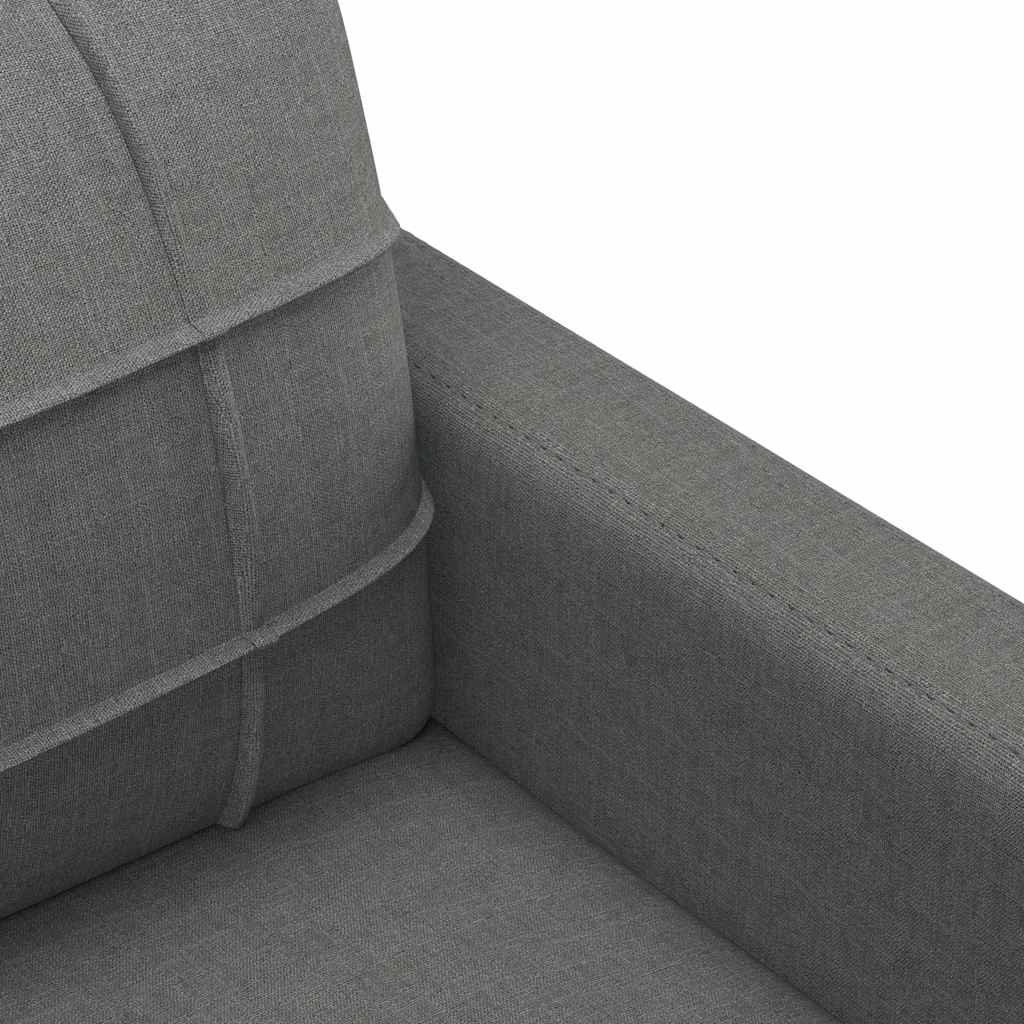 Sofá de 3 lugares 180 cm tecido cinza-escuro