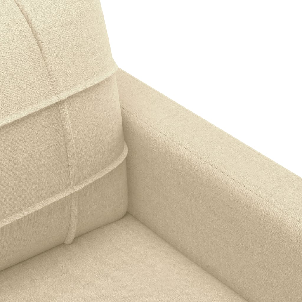 Sofá de 3 lugares tecido 180 cm cor creme