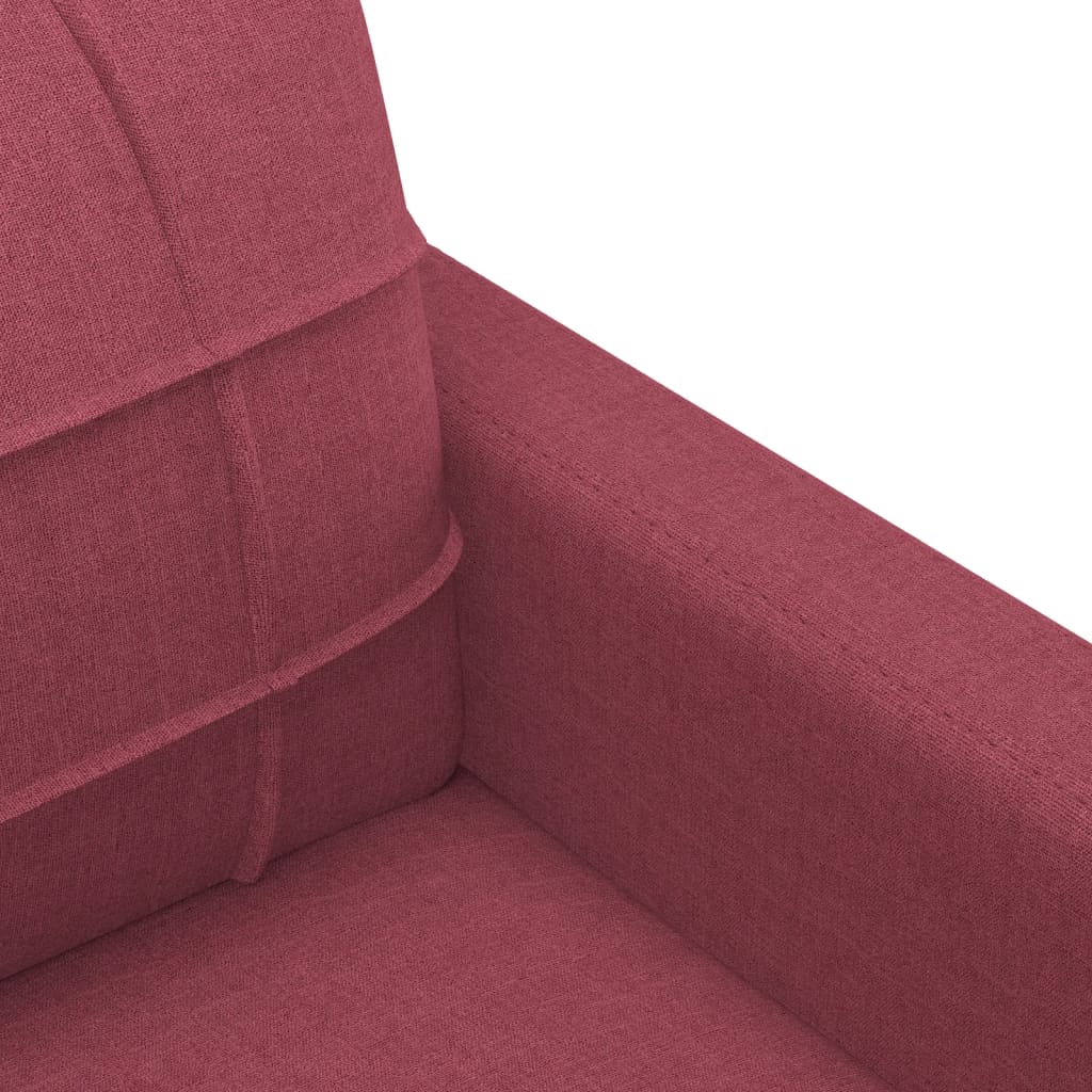 Sofá de 3 lugares tecido 180 cm vermelho tinto