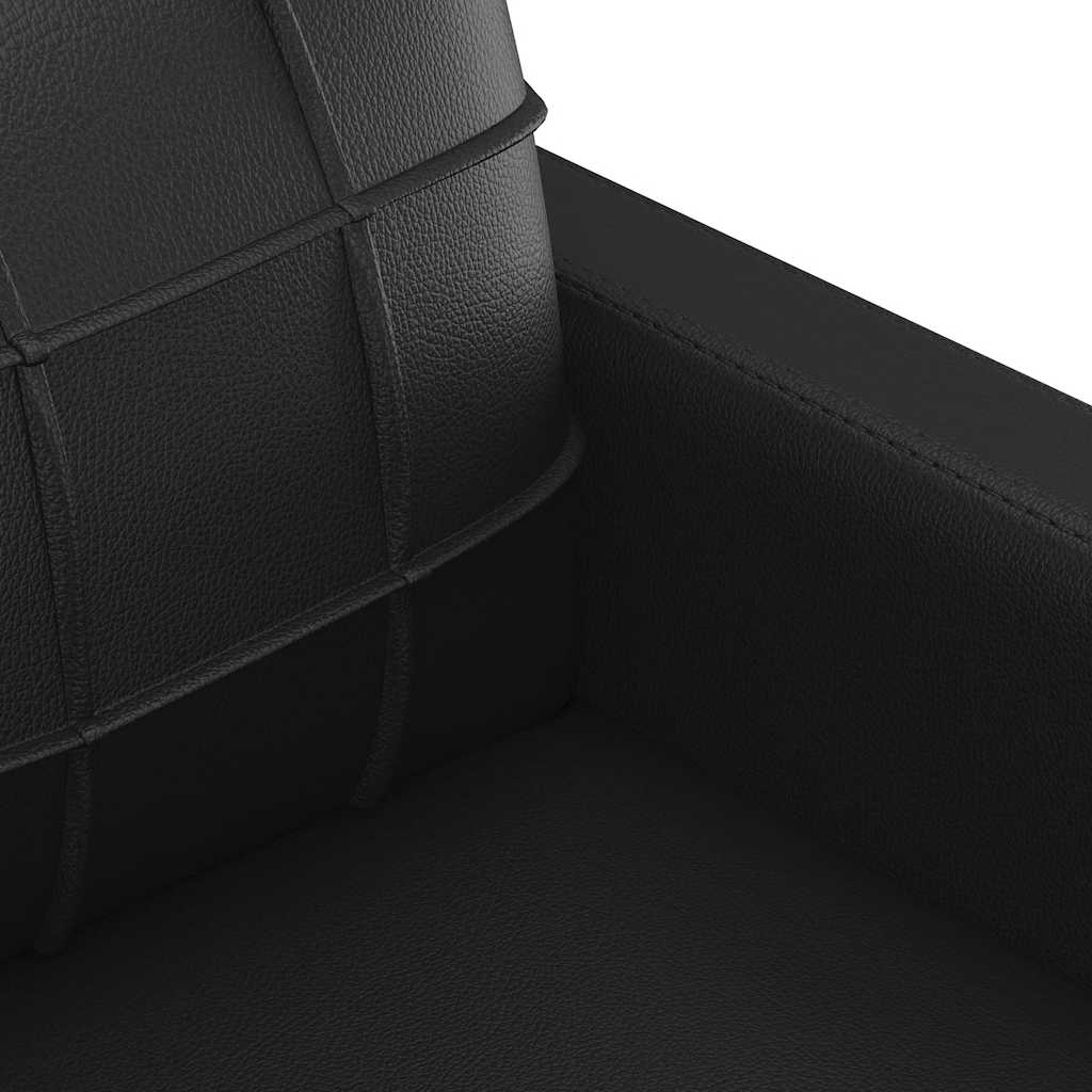 60 cm black artificial leather armchair
