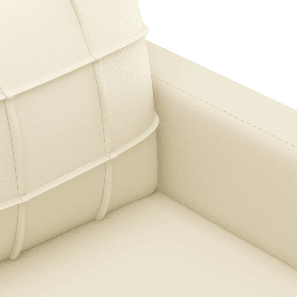 60 cm armchair in cream faux leather