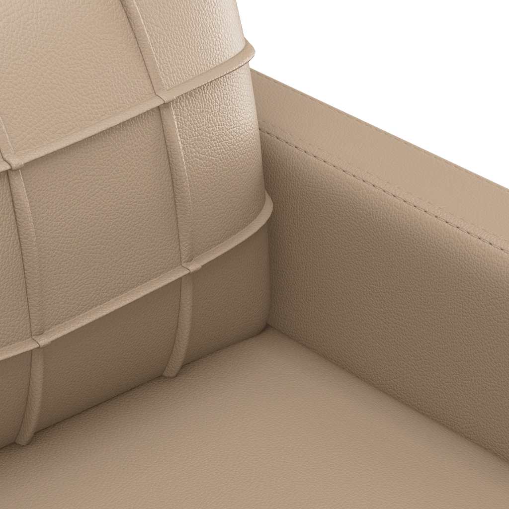 2-seater sofa 140 cm in cappuccino-colored faux leather