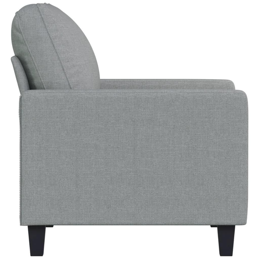 Poltrona tecido 60 cm cinzento-claro