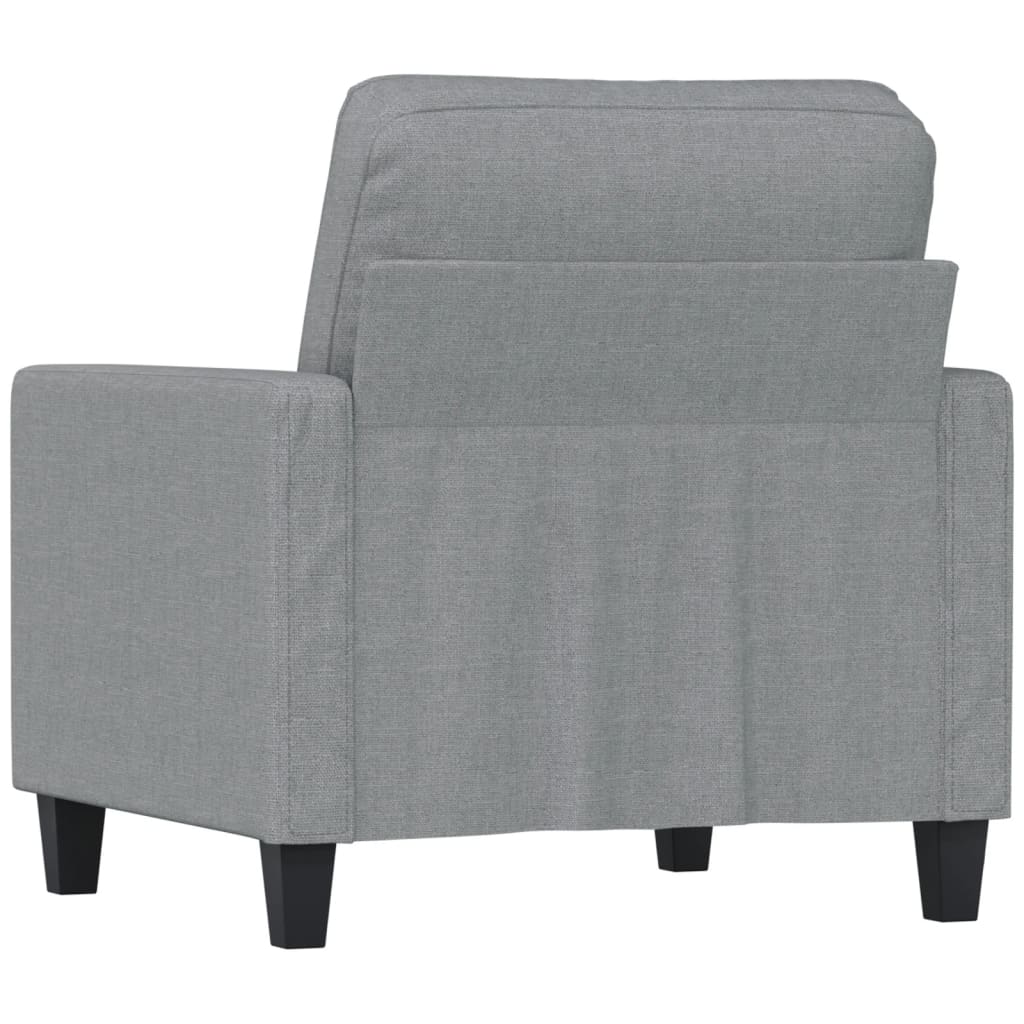 Poltrona tecido 60 cm cinzento-claro