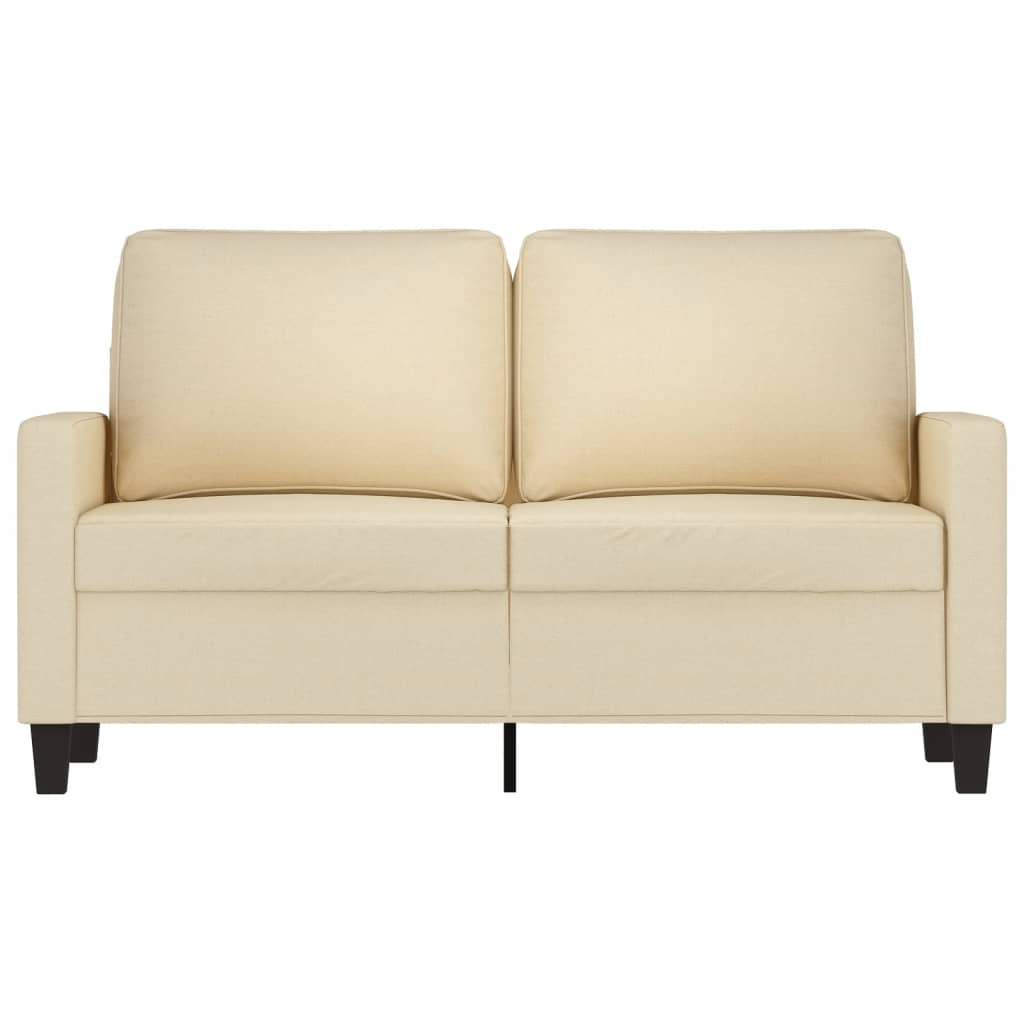 Sofá de 2 lugares tecido 120 cm cor creme