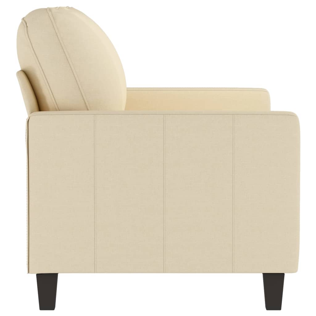 Sofá de 2 lugares tecido 120 cm cor creme