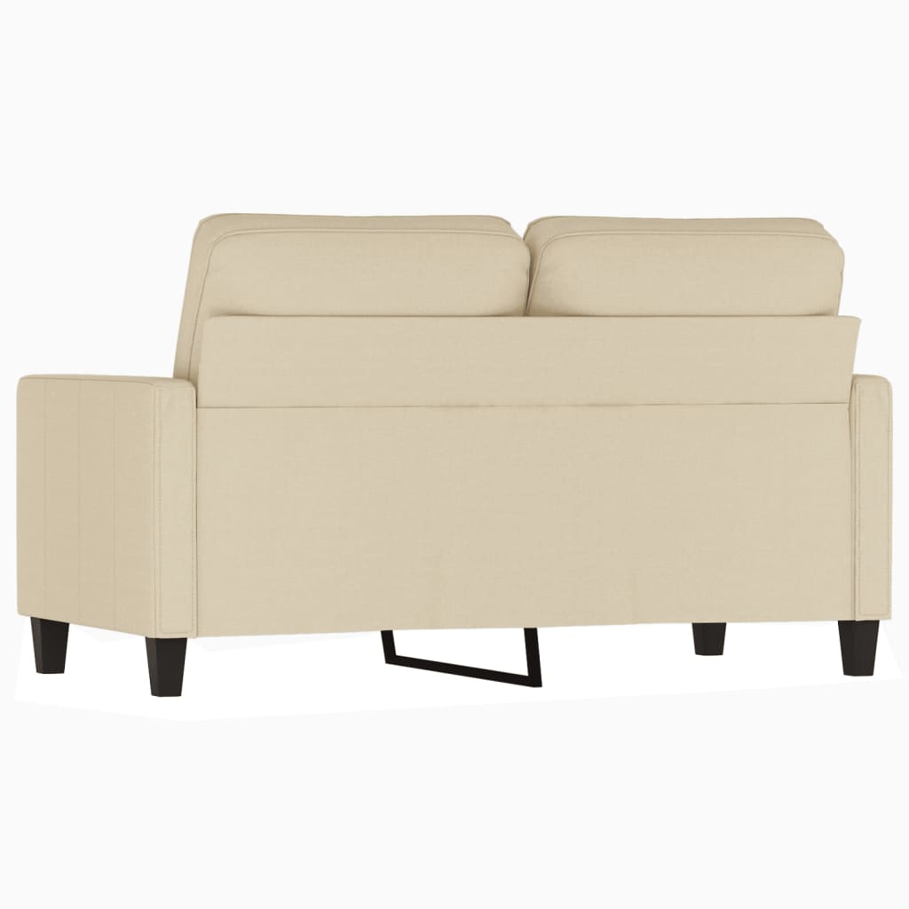 Sofá de 2 lugares tecido 120 cm cor creme