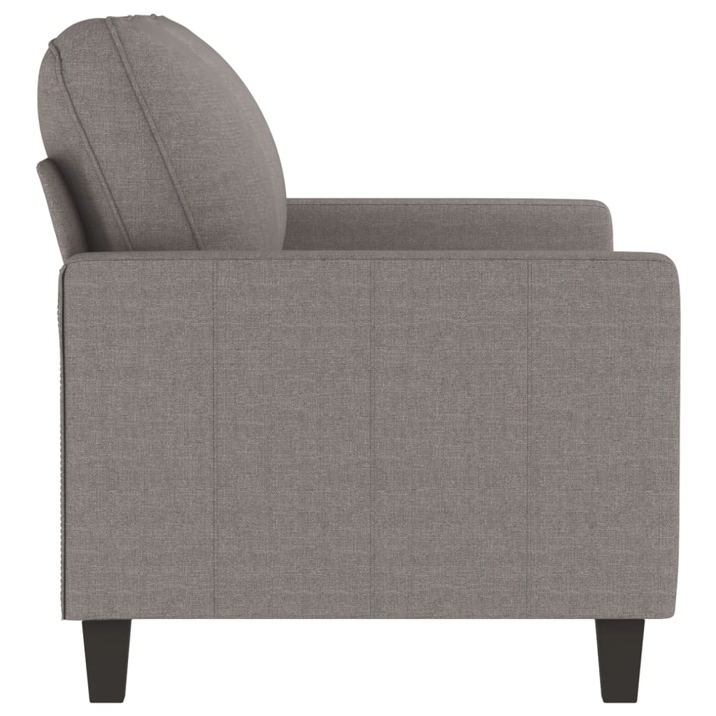 2-seater sofa in 120 cm grey-brown fabric