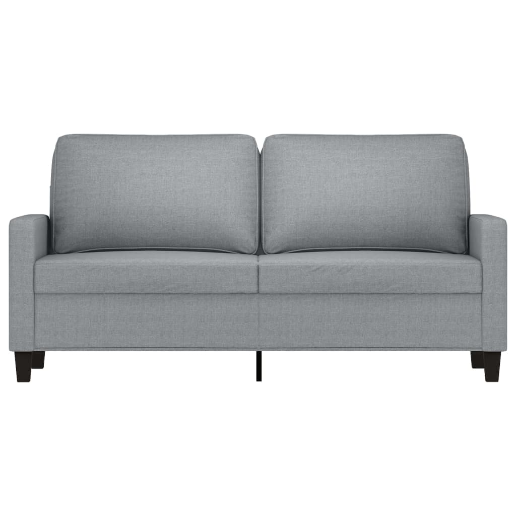 2-seater sofa in fabric 140 cm light grey