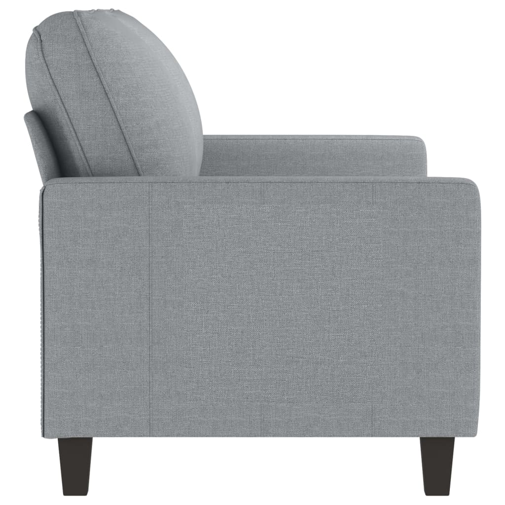 2-seater sofa in fabric 140 cm light grey