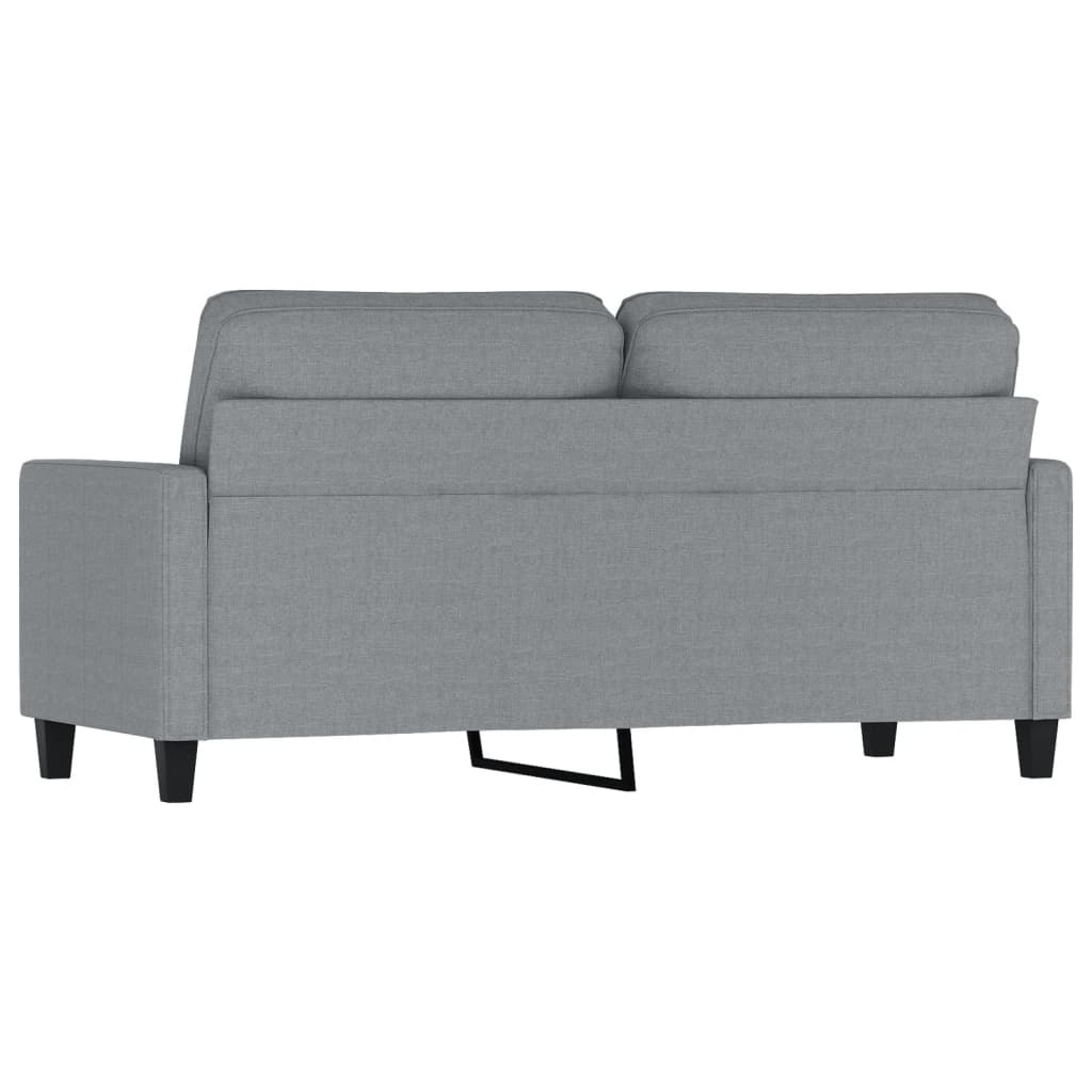 2-seater sofa in fabric 140 cm light grey