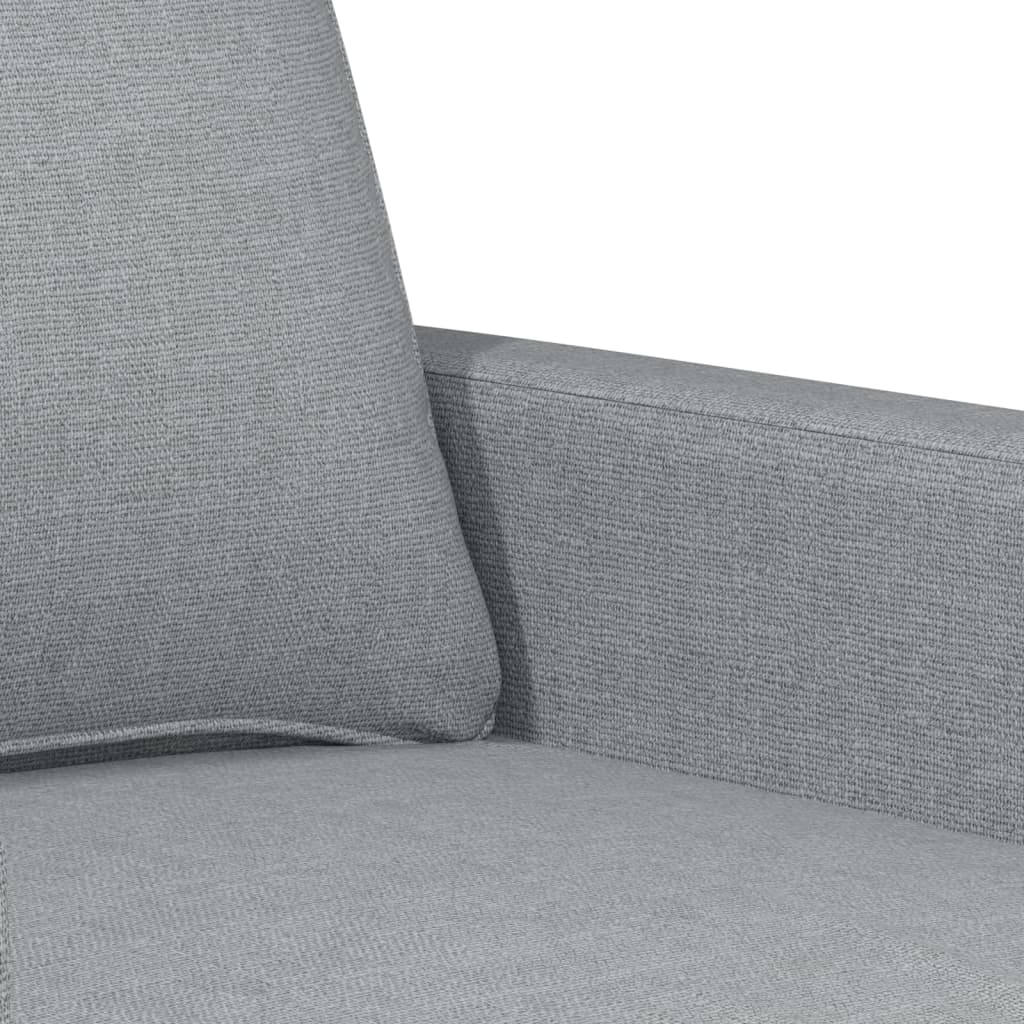 2-seater sofa in fabric 140 cm light grey