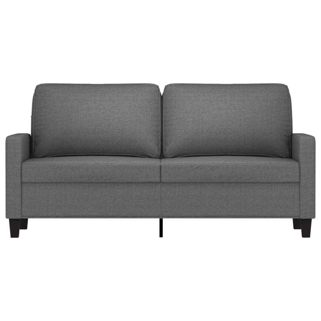 Sofá de 2 lugares em tecido 140 cm cinzento-escuro