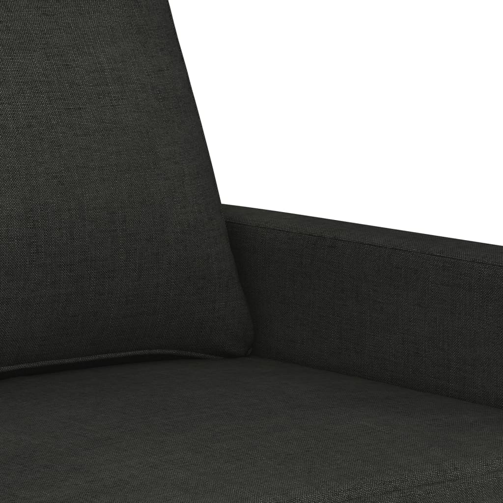 2-seater sofa in fabric, 140 cm, black
