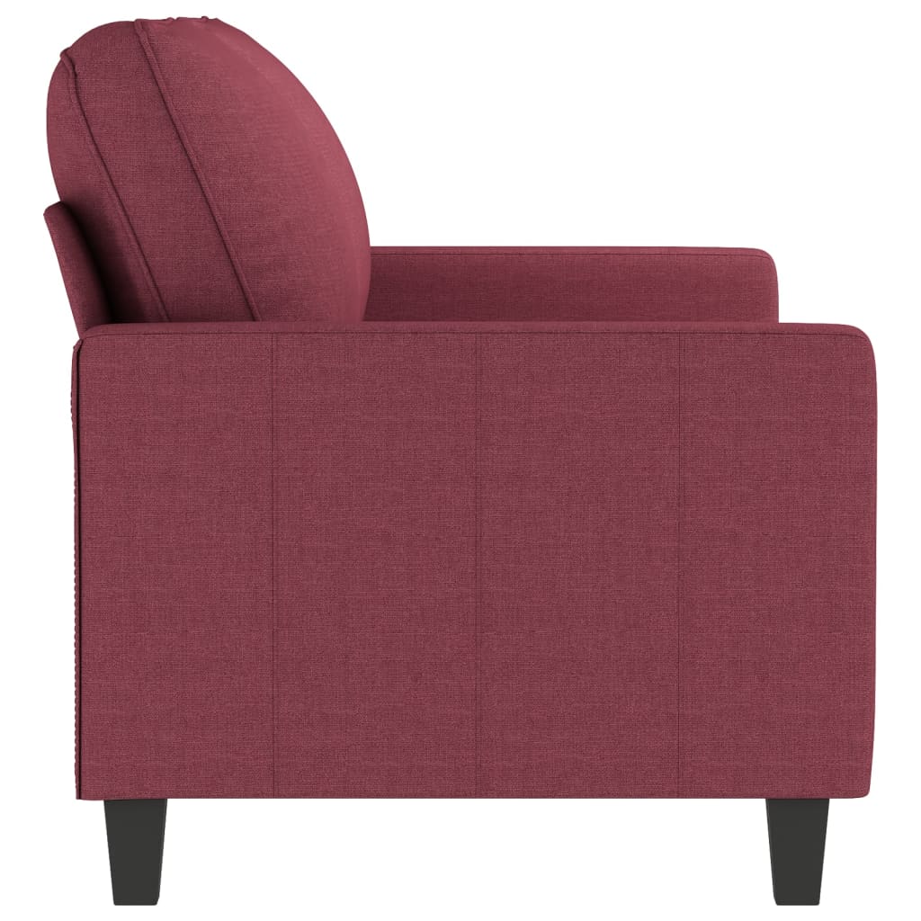 Sofá de 2 lugares tecido 140 cm vermelho tinto