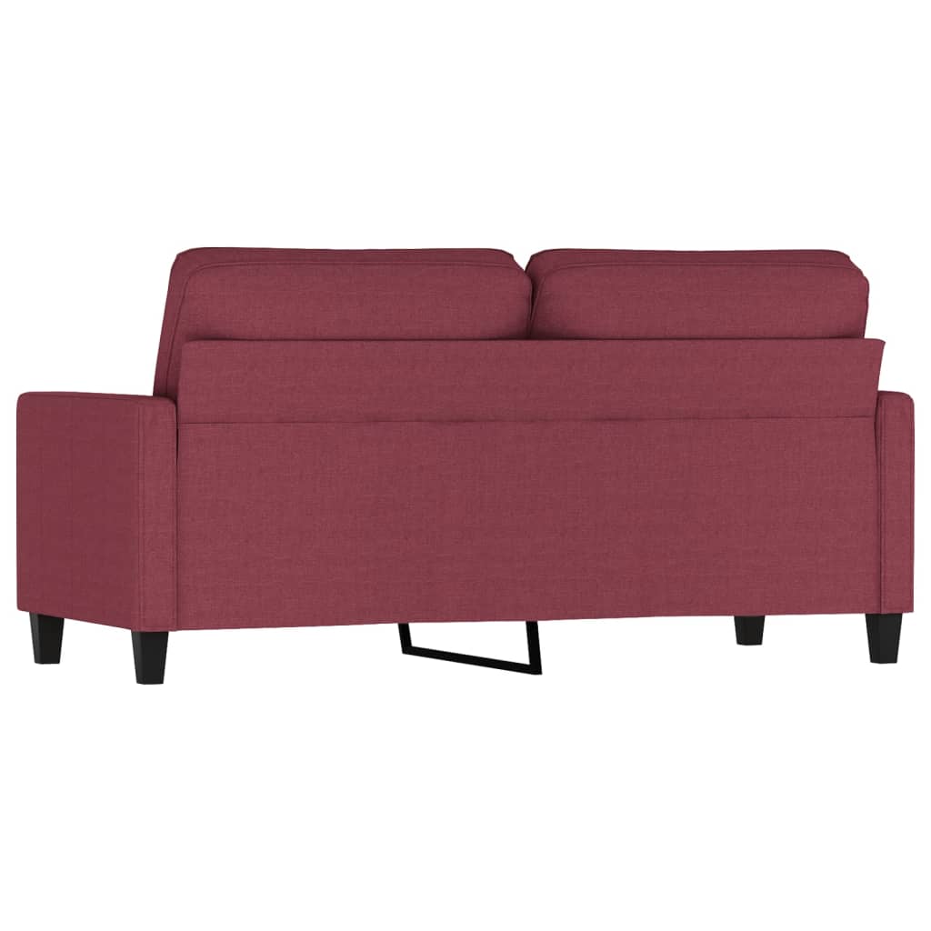 Sofá de 2 lugares tecido 140 cm vermelho tinto