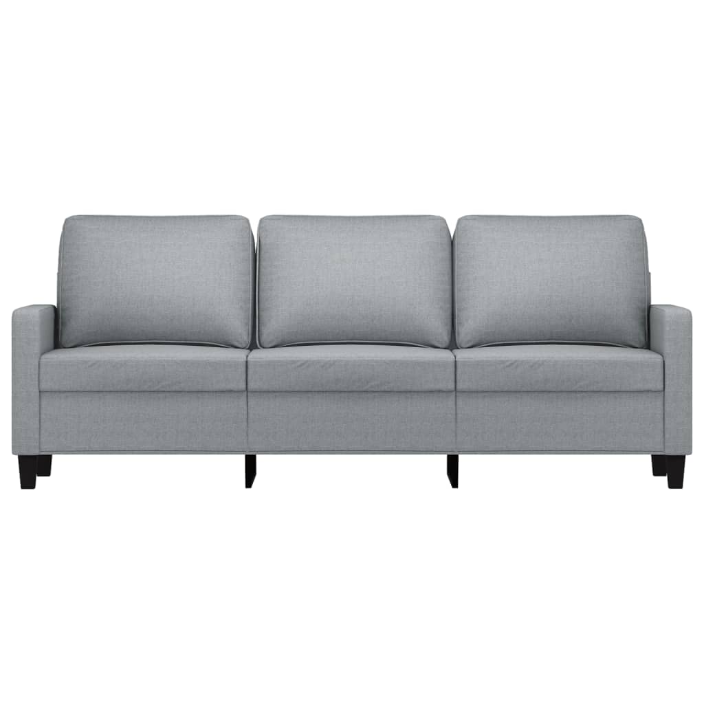 Sofá de 3 lugares 180 cm tecido cinza-claro