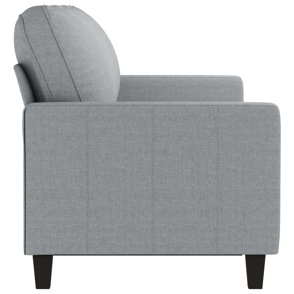Sofá de 3 lugares 180 cm tecido cinza-claro