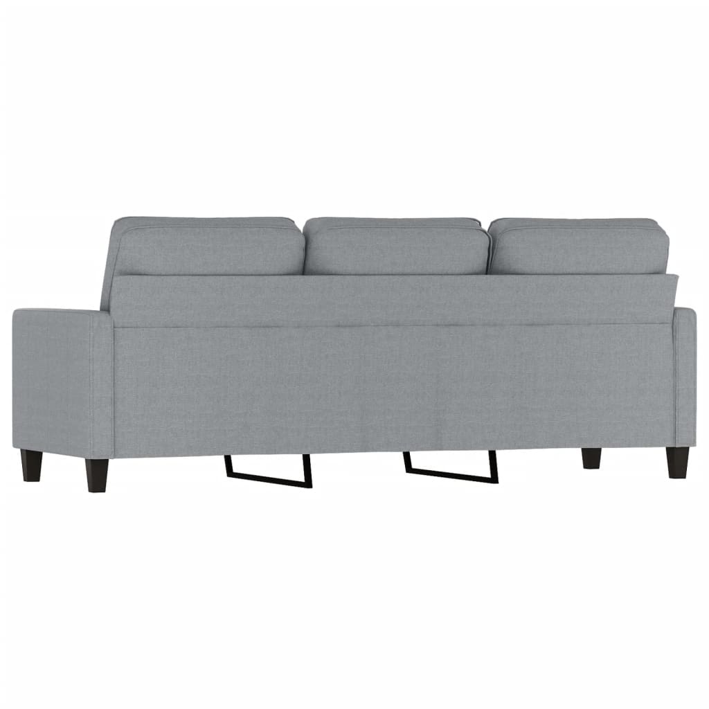 Sofá de 3 lugares 180 cm tecido cinza-claro