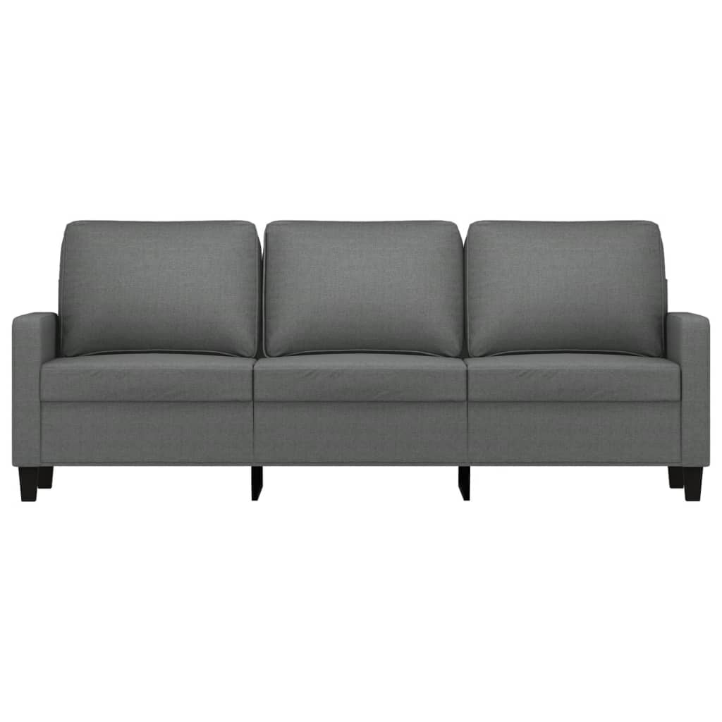 3-seater sofa 180 cm dark grey fabric
