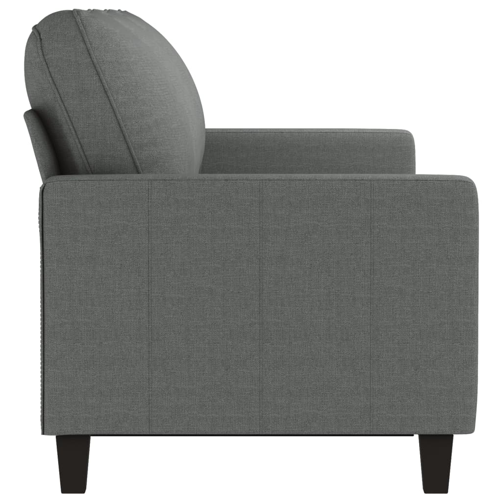 3-seater sofa 180 cm dark grey fabric