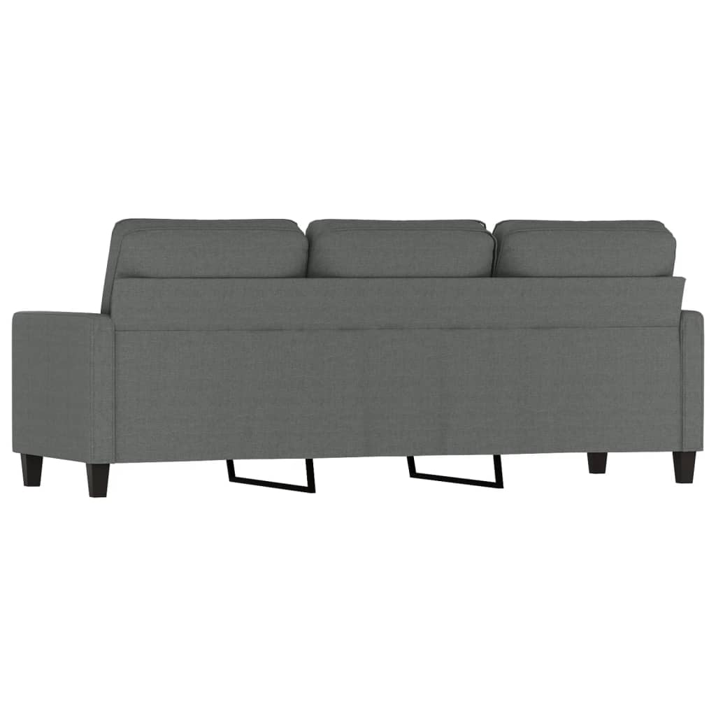 3-seater sofa 180 cm dark grey fabric