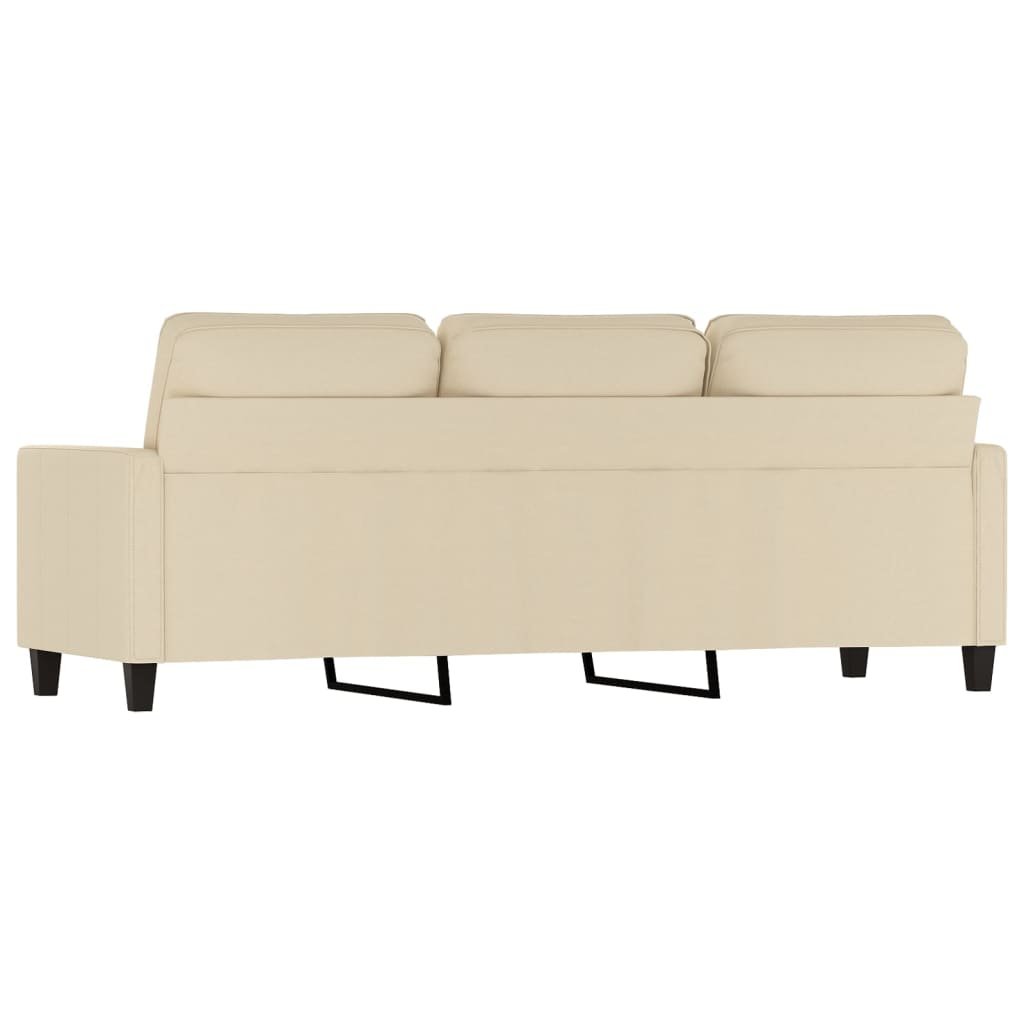 3-seater sofa in cream-colored fabric, 180 cm