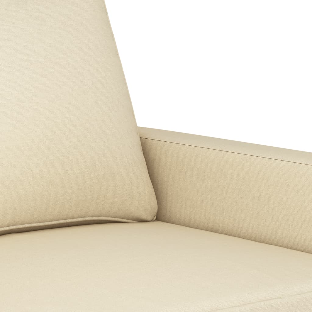 3-seater sofa in cream-colored fabric, 180 cm