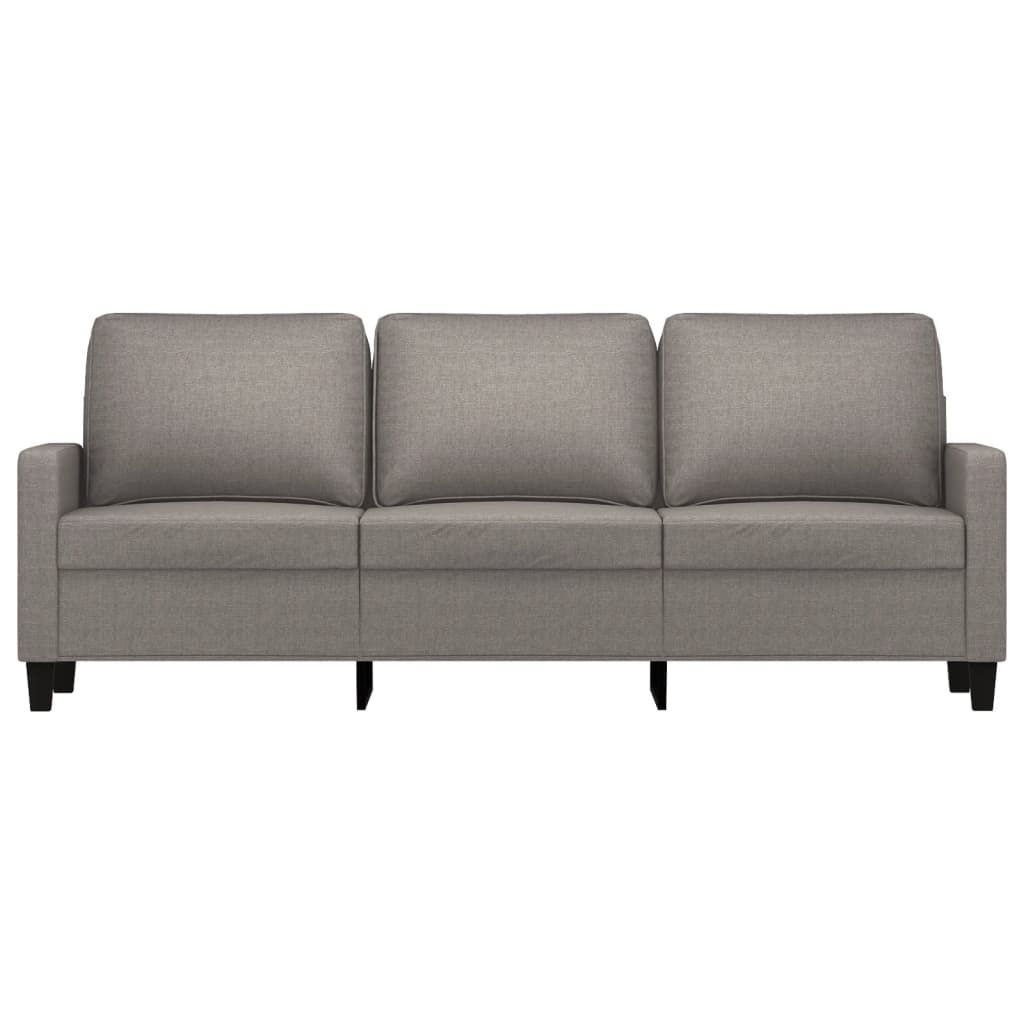 3-seater sofa in 180 cm grey-brown fabric