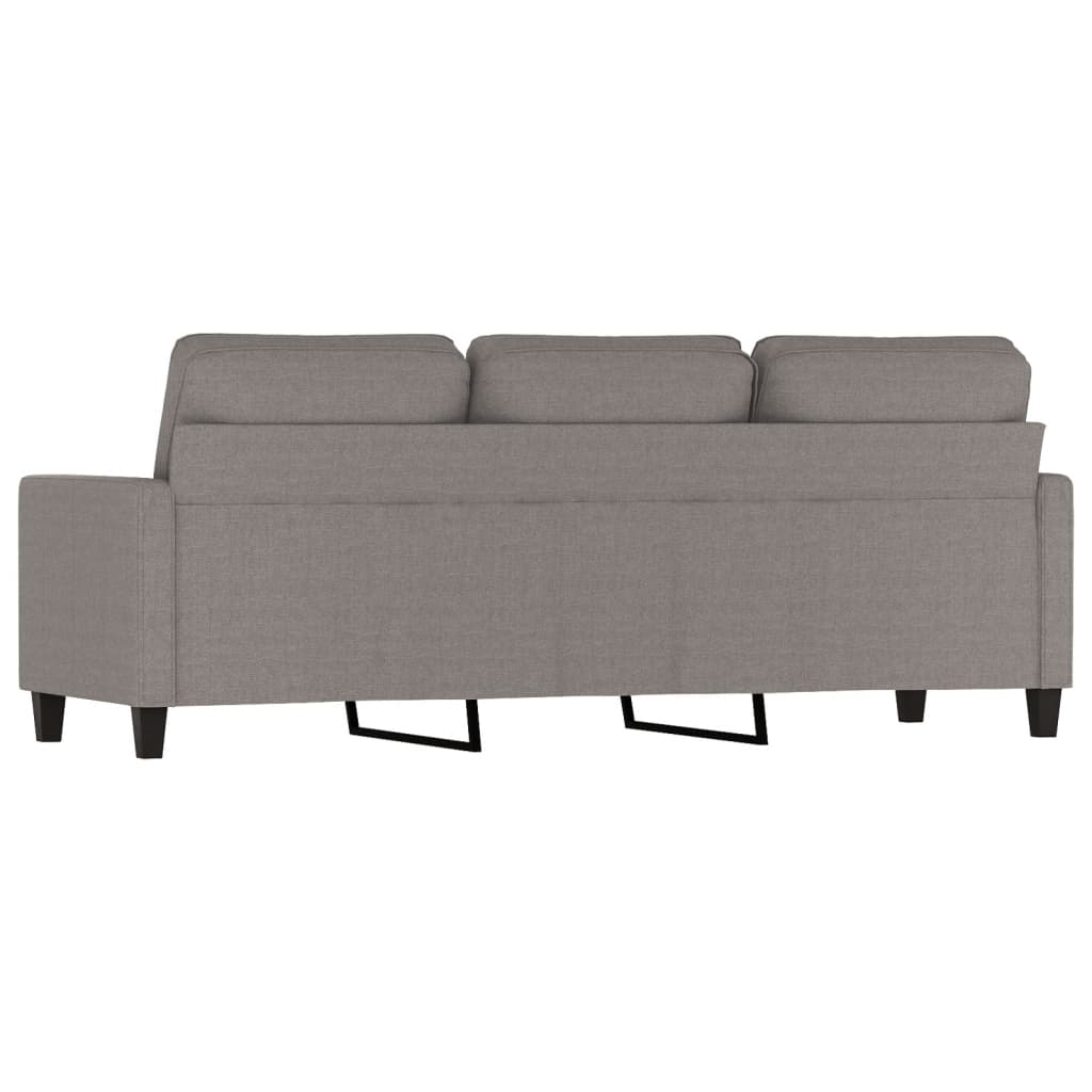 3-seater sofa in 180 cm grey-brown fabric